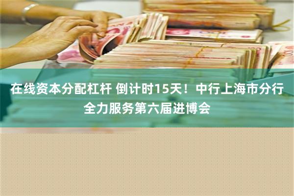 在线资本分配杠杆 倒计时15天！中行上海市分行全力服务第六届进博会