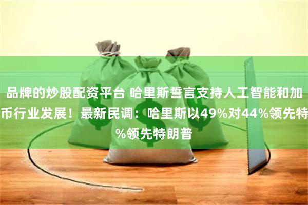 品牌的炒股配资平台 哈里斯誓言支持人工智能和加密货币行业发展！最新民调：哈里斯以49%对44%领先特朗普
