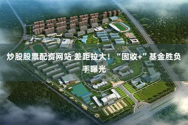 炒股股票配资网站 差距拉大！“固收+”基金胜负手曝光