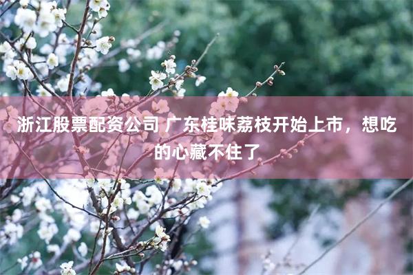 浙江股票配资公司 广东桂味荔枝开始上市，想吃的心藏不住了