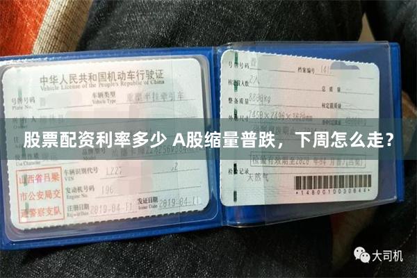 股票配资利率多少 A股缩量普跌，下周怎么走？