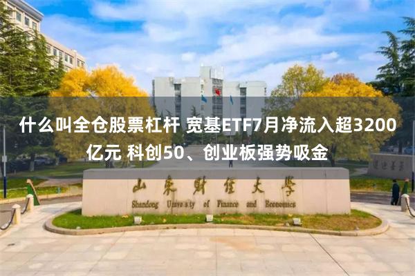 什么叫全仓股票杠杆 宽基ETF7月净流入超3200亿元 科创50、创业板强势吸金