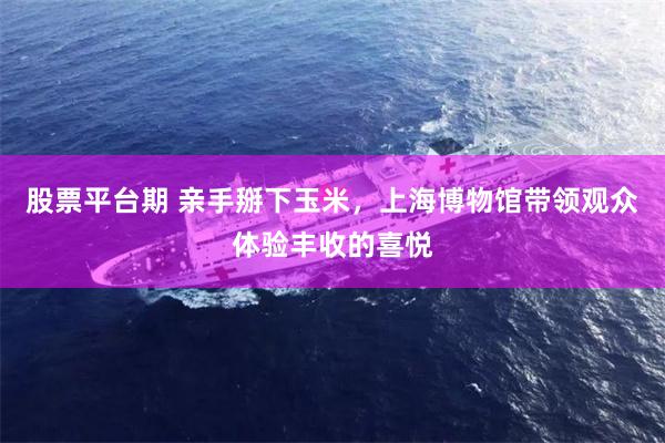 股票平台期 亲手掰下玉米，上海博物馆带领观众体验丰收的喜悦