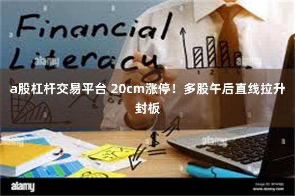 a股杠杆交易平台 20cm涨停！多股午后直线拉升封板