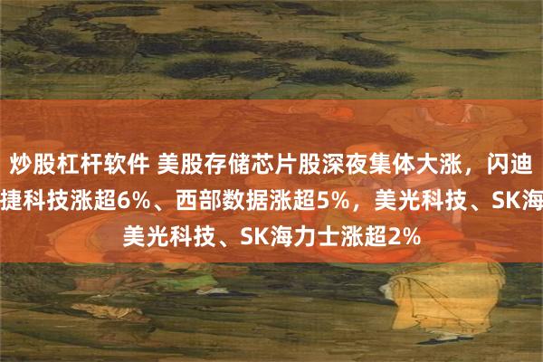 炒股杠杆软件 美股存储芯片股深夜集体大涨,闪迪大涨7%、希捷科技涨超6%、西部数据涨超5%,美光科技、SK海力士涨超2%