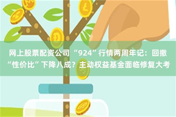 网上股票配资公司 “924”行情两周年记：回撤“性价比”下降八成？主动权益基金面临修复大考