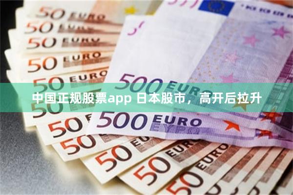 中国正规股票app 日本股市，高开后拉升