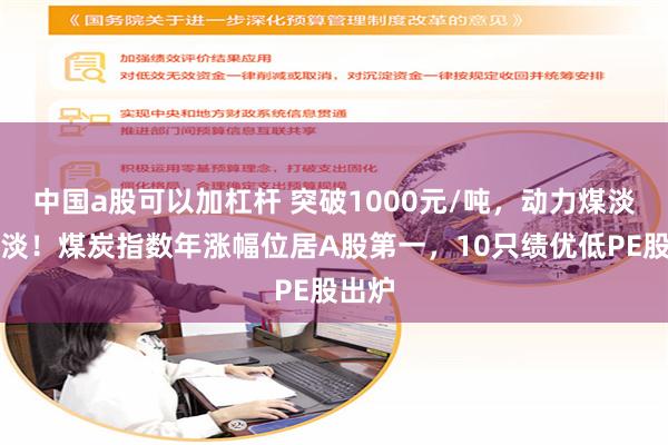 中国a股可以加杠杆 突破1000元/吨,动力煤淡季不淡!煤炭指数年涨幅位居A股第一,10只绩优低PE股出炉